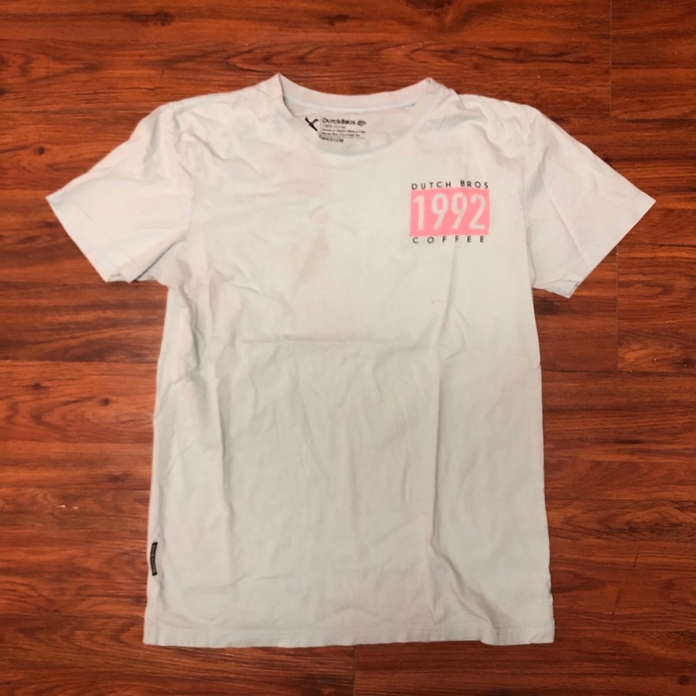 1992 pink and blue dutch bros t-shirt